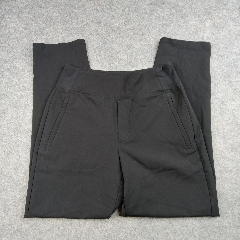 Athleta Pants Womens 2 Black Straight‎ Leg Stretch Pull On Ankle Dressy Work